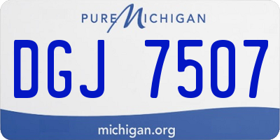 MI license plate DGJ7507