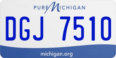 MI license plate DGJ7510