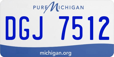 MI license plate DGJ7512