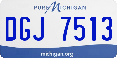 MI license plate DGJ7513