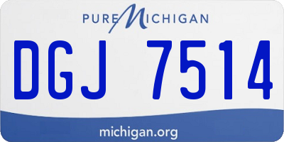 MI license plate DGJ7514