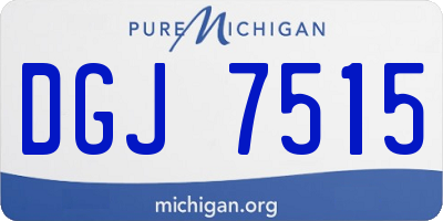MI license plate DGJ7515
