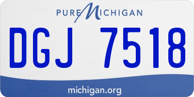 MI license plate DGJ7518