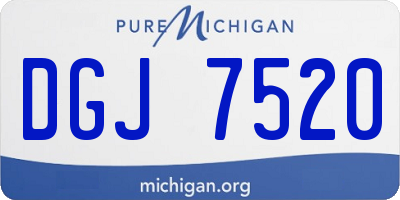 MI license plate DGJ7520