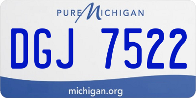 MI license plate DGJ7522