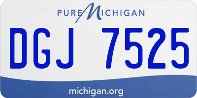 MI license plate DGJ7525