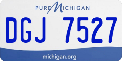 MI license plate DGJ7527