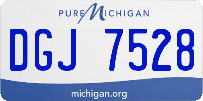 MI license plate DGJ7528