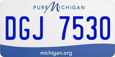 MI license plate DGJ7530