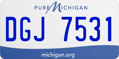 MI license plate DGJ7531