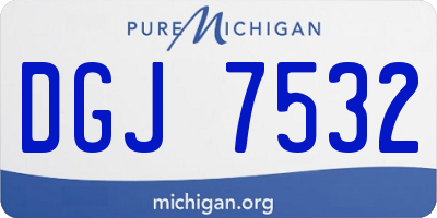 MI license plate DGJ7532