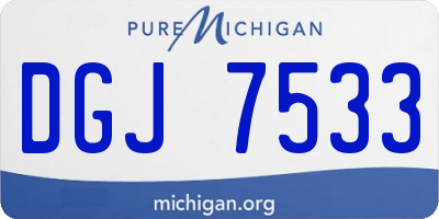 MI license plate DGJ7533