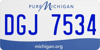 MI license plate DGJ7534