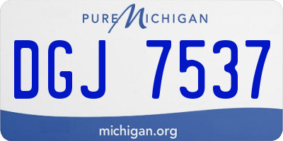 MI license plate DGJ7537