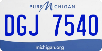 MI license plate DGJ7540