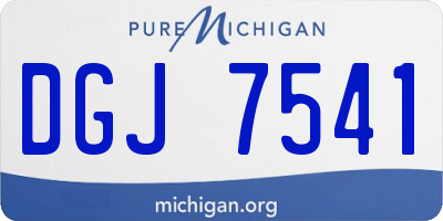 MI license plate DGJ7541