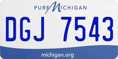 MI license plate DGJ7543