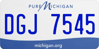 MI license plate DGJ7545