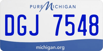 MI license plate DGJ7548