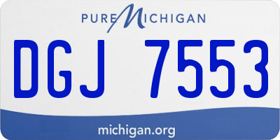 MI license plate DGJ7553