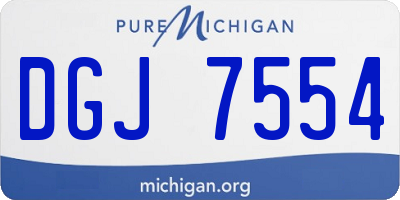 MI license plate DGJ7554