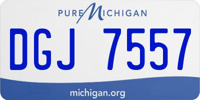 MI license plate DGJ7557