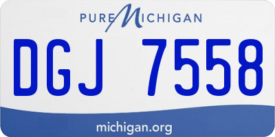 MI license plate DGJ7558