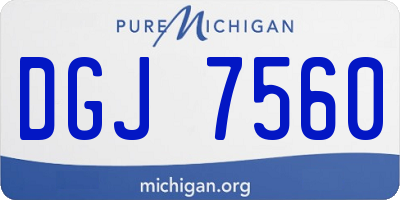 MI license plate DGJ7560