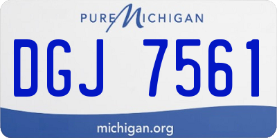MI license plate DGJ7561