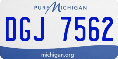 MI license plate DGJ7562