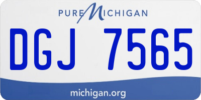 MI license plate DGJ7565