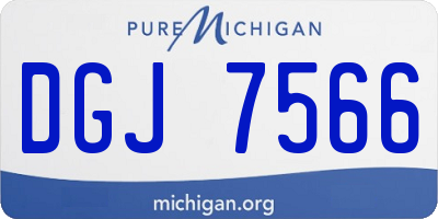 MI license plate DGJ7566