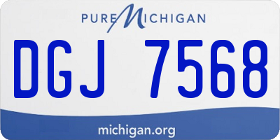 MI license plate DGJ7568
