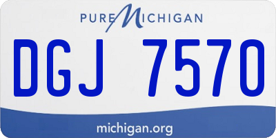 MI license plate DGJ7570