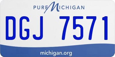 MI license plate DGJ7571