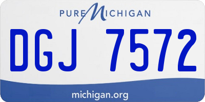 MI license plate DGJ7572