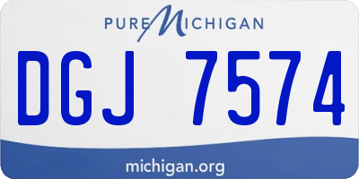 MI license plate DGJ7574