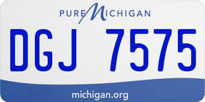 MI license plate DGJ7575