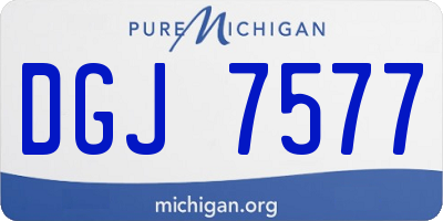 MI license plate DGJ7577