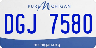 MI license plate DGJ7580