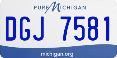 MI license plate DGJ7581