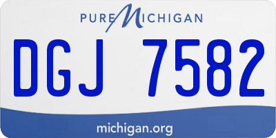 MI license plate DGJ7582