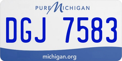 MI license plate DGJ7583