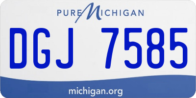 MI license plate DGJ7585