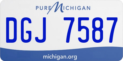 MI license plate DGJ7587