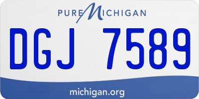MI license plate DGJ7589