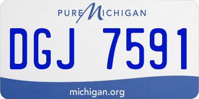 MI license plate DGJ7591
