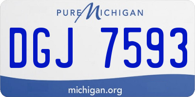 MI license plate DGJ7593