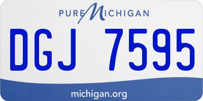 MI license plate DGJ7595