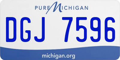 MI license plate DGJ7596